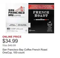Costco San Francisco Bay Coffee French Roast OneCup, 100-count offer