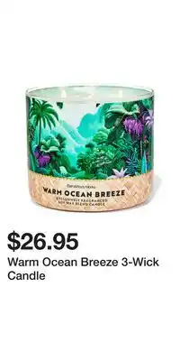Bath & Body Works Warm Ocean Breeze 3-Wick Candle offer