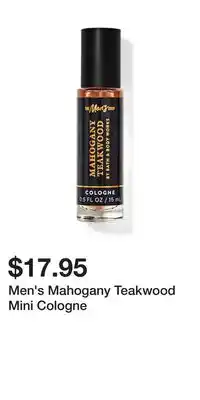 Bath & Body Works Men's Mahogany Teakwood Mini Cologne offer