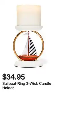 Bath & Body Works Sailboat Ring 3-Wick Candle Holder offer