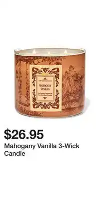 Bath & Body Works Mahogany Vanilla 3-Wick Candle offer