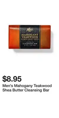 Bath & Body Works Men's Mahogany Teakwood Shea Butter Cleansing Bar offer
