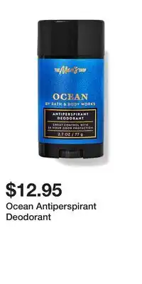 Bath & Body Works Ocean Antiperspirant Deodorant offer