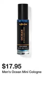 Bath & Body Works Men's Ocean Mini Cologne offer