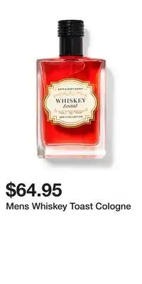 Bath & Body Works Mens Whiskey Toast Cologne offer