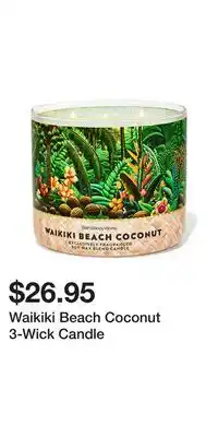 Bath & Body Works Waikiki Beach Coconut 3-Wick Candle offer