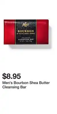 Bath & Body Works Men's Bourbon Shea Butter Cleansing Bar offer