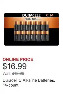 Costco Duracell C Alkaline Batteries, 14-count offer