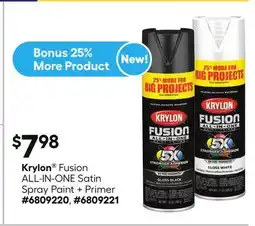 Lowe's Fusion ALL-IN-ONE Satin Spray Paint + Primer offer