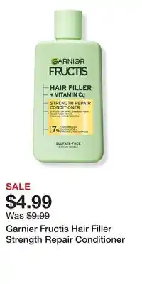Ulta Beauty Garnier Fructis Hair Filler Strength Repair Conditioner offer