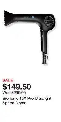 Ulta Beauty Bio Ionic 10X Pro Ultralight Speed Dryer offer