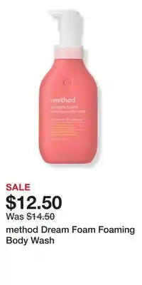 Ulta Beauty method Dream Foam Foaming Body Wash offer