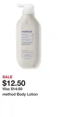 Ulta Beauty method Body Lotion offer