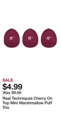 Ulta Beauty Real Techniques Cherry On Top Mini Marshmallow Puff Trio offer
