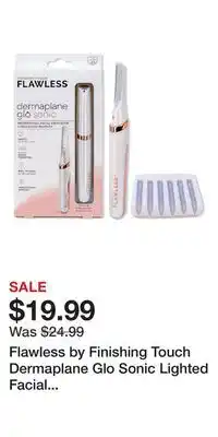 Ulta Beauty Flawless by Finishing Touch Dermaplane Glo Sonic Lighted Facial Exfoliator offer
