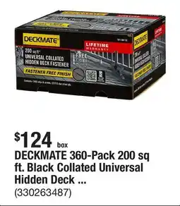 The Home Depot DECKMATE 360-Pack 200 sq ft. Black Collated Universal Hidden Deck Fasteners for Grooved Decking offer