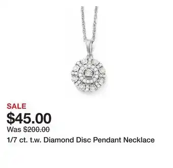Belk 1/7 ct. t.w. Diamond Disc Pendant Necklace offer