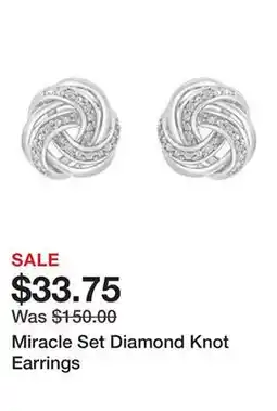 Belk Miracle Set Diamond Knot Earrings offer