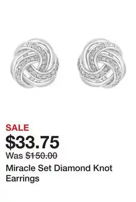 Belk Miracle Set Diamond Knot Earrings offer