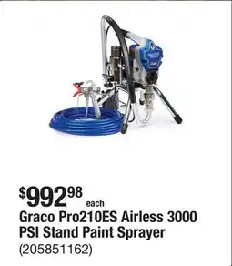 The Home Depot Graco Pro210ES Airless 3000 PSI Stand Paint Sprayer offer