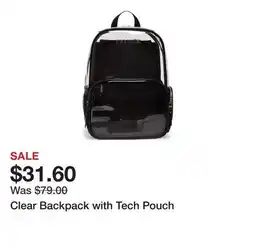 Belk Clear Backpack with Tech Pouch offer