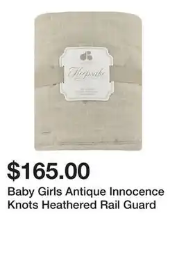 Belk Baby Girls Antique Innocence Knots Heathered Rail Guard offer