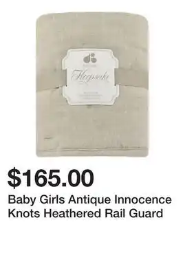 Belk Baby Girls Antique Innocence Knots Heathered Rail Guard offer