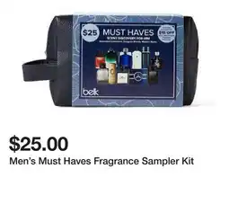 Belk Men's Must Haves Fragrance Sampler Kit offer