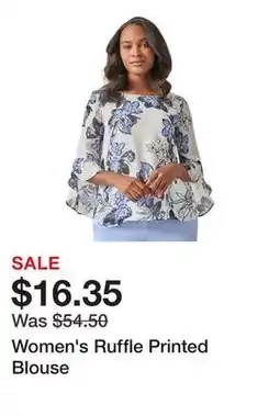 Belk Women's Ruffle Printed Blouse offer