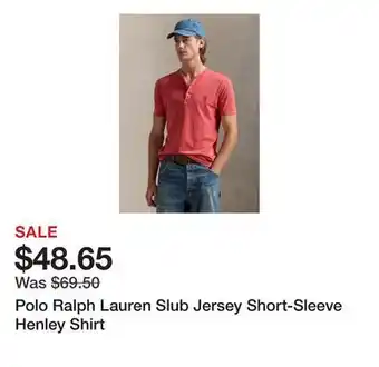 Belk Polo Ralph Lauren Slub Jersey Short-Sleeve Henley Shirt offer