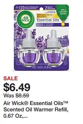 Office Depot Air Wick Essential Oils Scented Oil Warmer Refill, 0.67 Oz, Lavender/Chamomile, Pack Of 2 offer