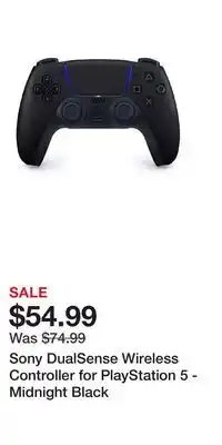 Game Stop Sony DualSense Wireless Controller for PlayStation 5 - Midnight Black offer