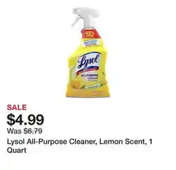 Office Depot Lysol All-Purpose Cleaner, Lemon Scent, 1 Quart offer