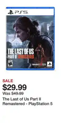 Game Stop The Last of Us Part II Remastered - PlayStation 5 offer
