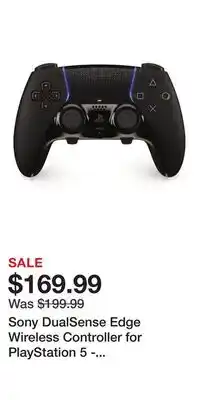 Game Stop Sony DualSense Edge Wireless Controller for PlayStation 5 - Midnight Black offer