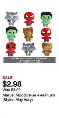 Game Stop Marvel Moodiverse 4-in Plush (Styles May Vary) offer