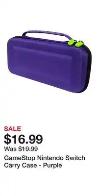 Game Stop GameStop Nintendo Switch Carry Case - Purple offer