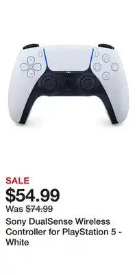Game Stop Sony DualSense Wireless Controller for PlayStation 5 - White offer