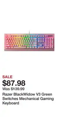 Game Stop Razer BlackWidow V3 Green Switches Mechanical Gaming Keyboard offer