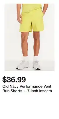 Old Navy Old Navy Performance Vent Run Shorts -- 7-inch inseam offer