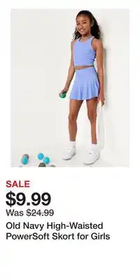Old Navy Old Navy High-Waisted PowerSoft Skort for Girls offer