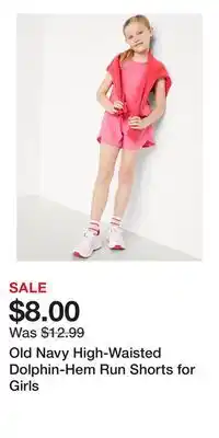 Old Navy Old Navy High-Waisted Dolphin-Hem Run Shorts for Girls offer