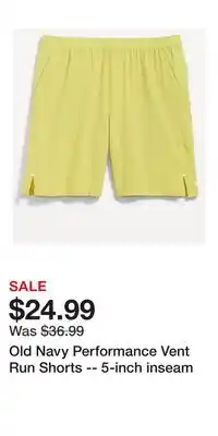 Old Navy Old Navy Performance Vent Run Shorts -- 5-inch inseam offer