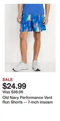 Old Navy Old Navy Performance Vent Run Shorts -- 7-inch inseam offer