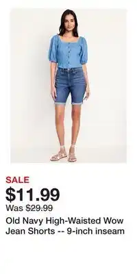 Old Navy Old Navy High-Waisted Wow Jean Shorts -- 9-inch inseam offer