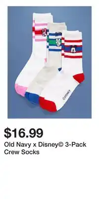 Old Navy Old Navy x Disney 3-Pack Crew Socks offer