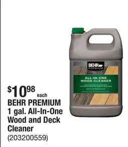 The Home Depot BEHR PREMIUM 1 gal. All-In-One Wood and Deck Cleaner offer