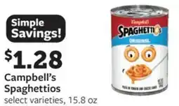 Fareway Campbell's spaghettios offer