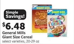 Fareway General mills giant size cereal offer