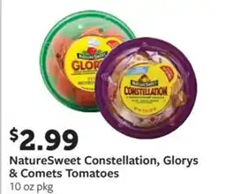 Fareway Naturesweet constellation, glorys & comets tomatoes offer